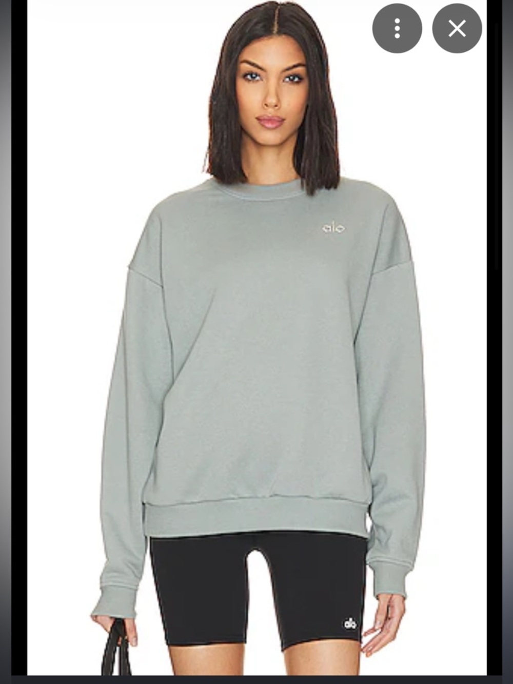 ALO Yoga Accolade Crew Neck Sweatshirt Gray Size Large Oversized Pullover XS